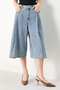 [PREORDER] SKY CHARMER DENIM CULOTTE PANTS