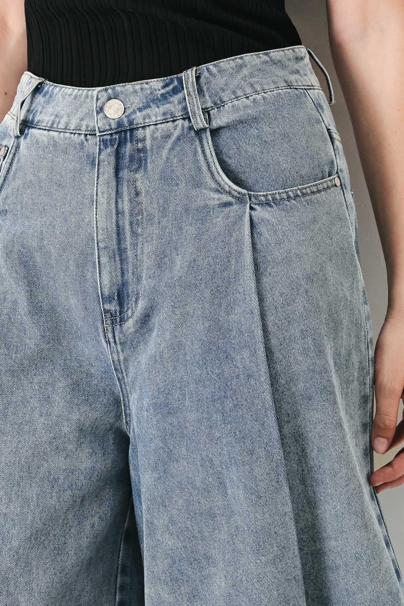 [PREORDER] SKY CHARMER DENIM CULOTTE PANTS